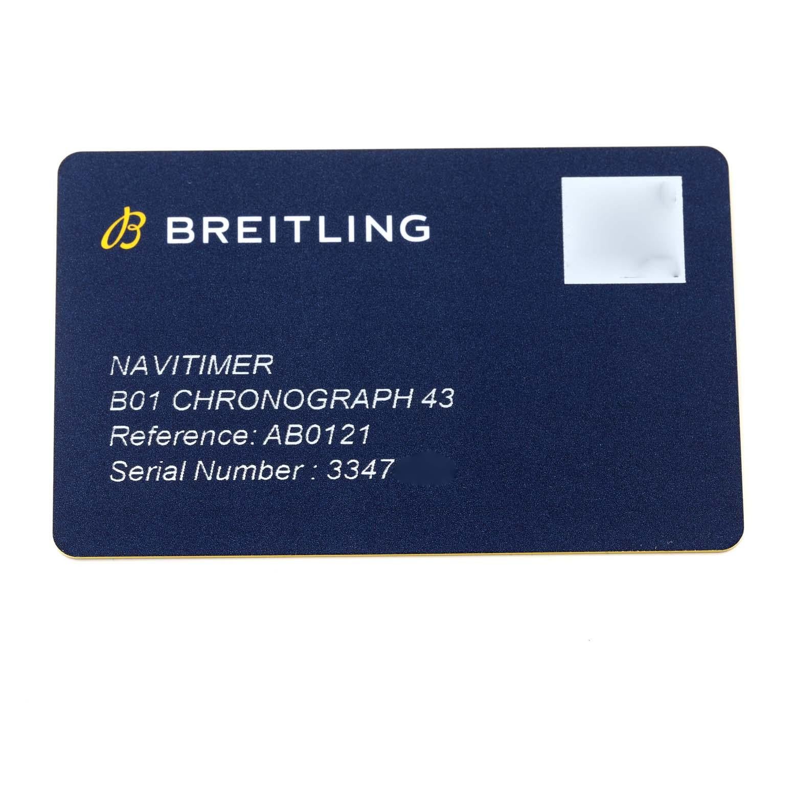 Breitling Navitimer 01 Black Dial Steel Mens Watch AB0121 Unworn 6