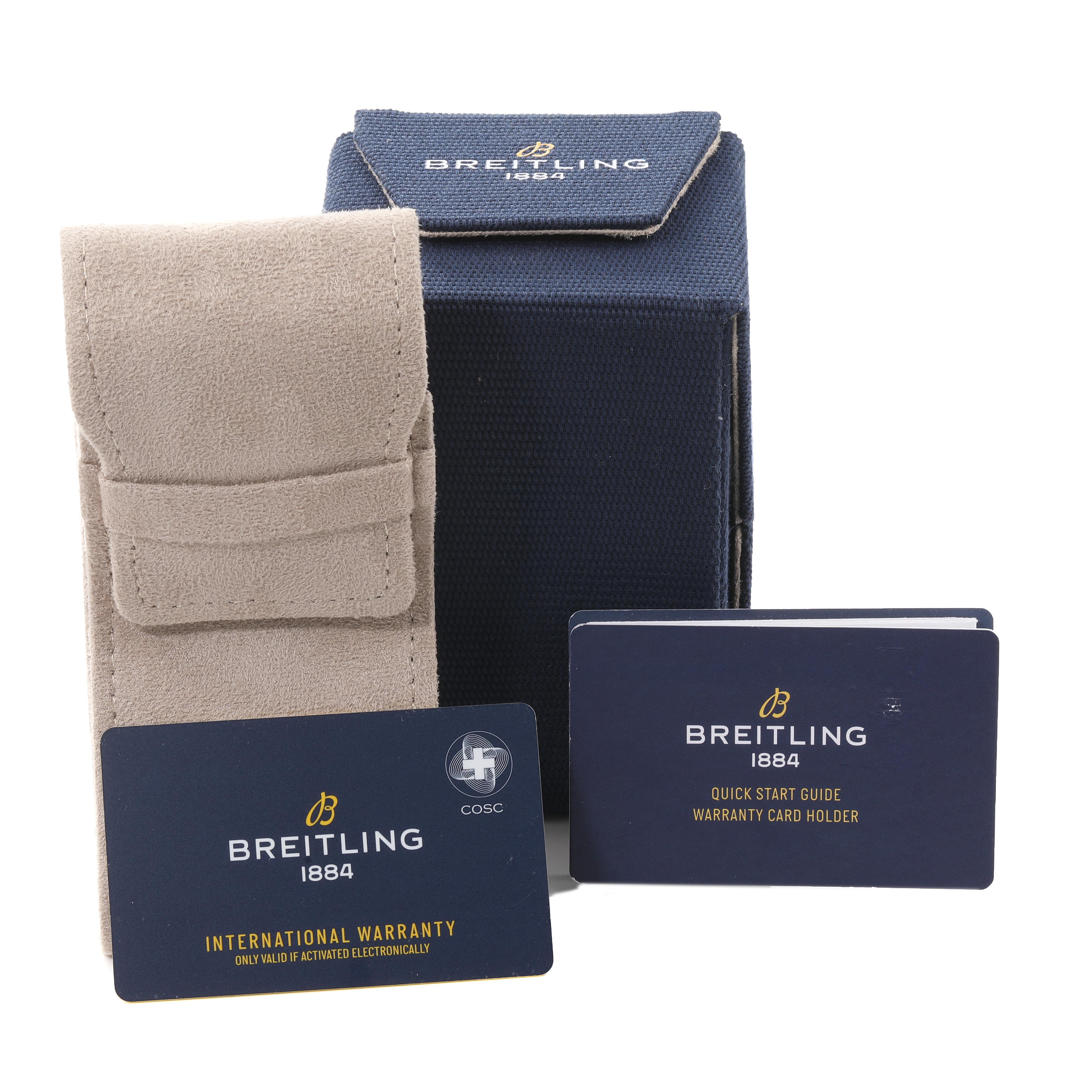 Breitling Navitimer 01 Stahl-Herrenuhr AB0137 mit schwarzem Zifferblatt und Karton im Angebot 4