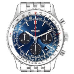 Breitling Navitimer 01 Blue Dial Limited Edition Mens Watch AB0121 Box Card