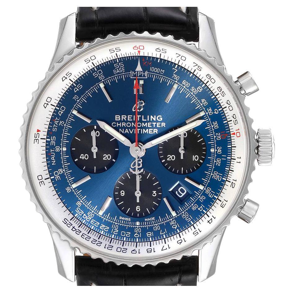 Breitling Navitimer 01 Blue Dial Limited Edition Mens Watch AB0121 Unworn
