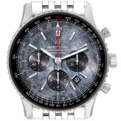 Breitling Navitimer 01 Blue Mother of Pearl Dial Steel Mens Watch AB0121