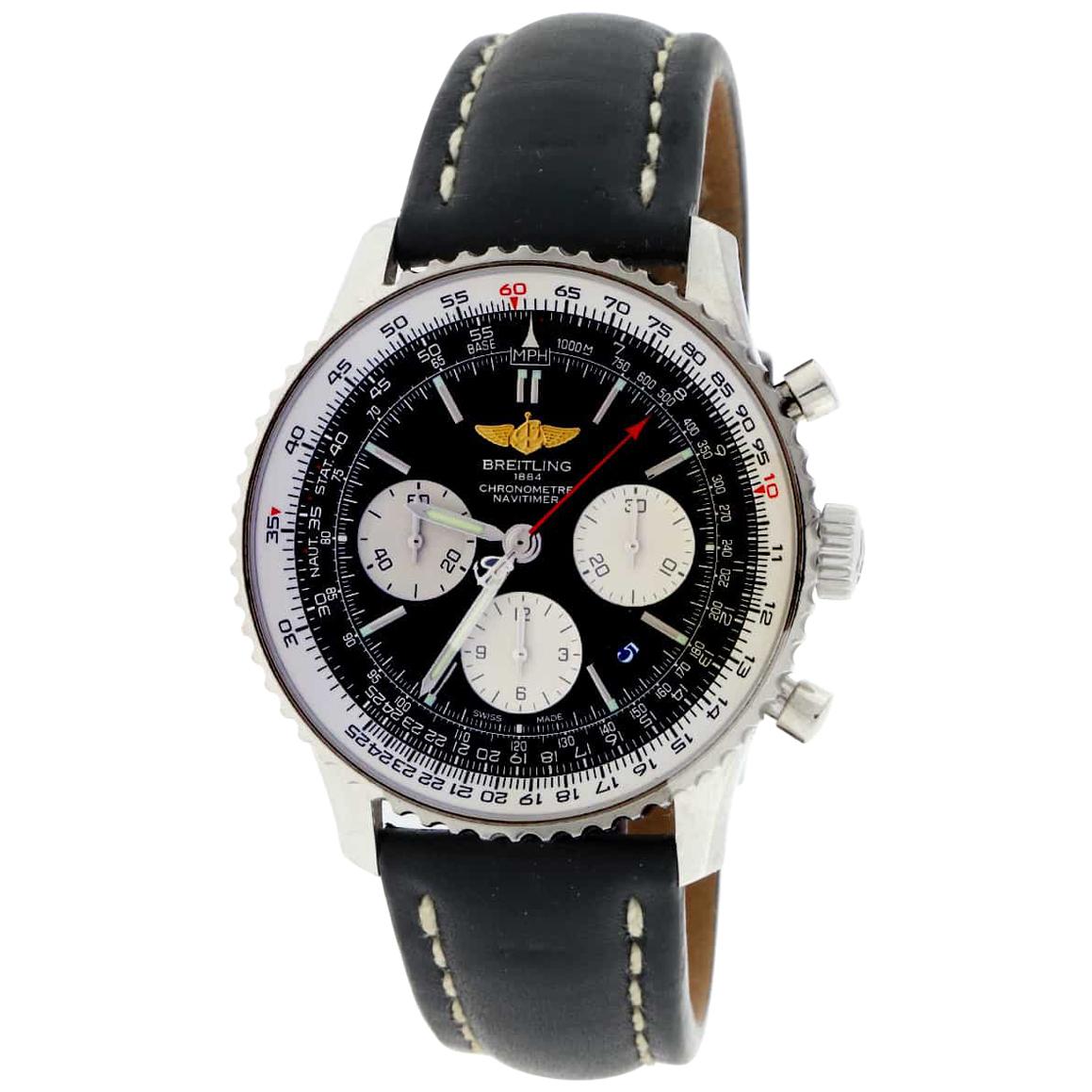 Breitling Navitimer 01 Chronograph Black Dial Automatic Watch For Sale