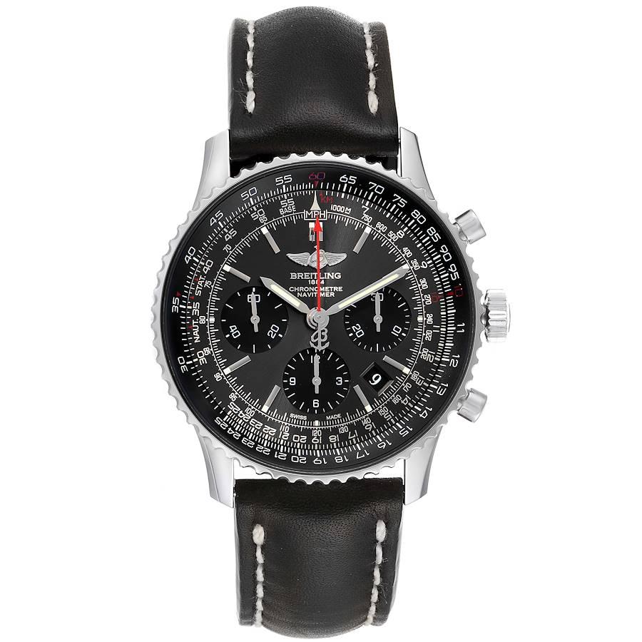 Breitling Navitimer 01 Grey Dial Limited Edition Mens Watch AB0121 Box Papers. Self-winding automatic officially certified chronometer movement. Chronograph function. Stainless steel case 42 mm in diameter.  Transparrent exhibition skeleton