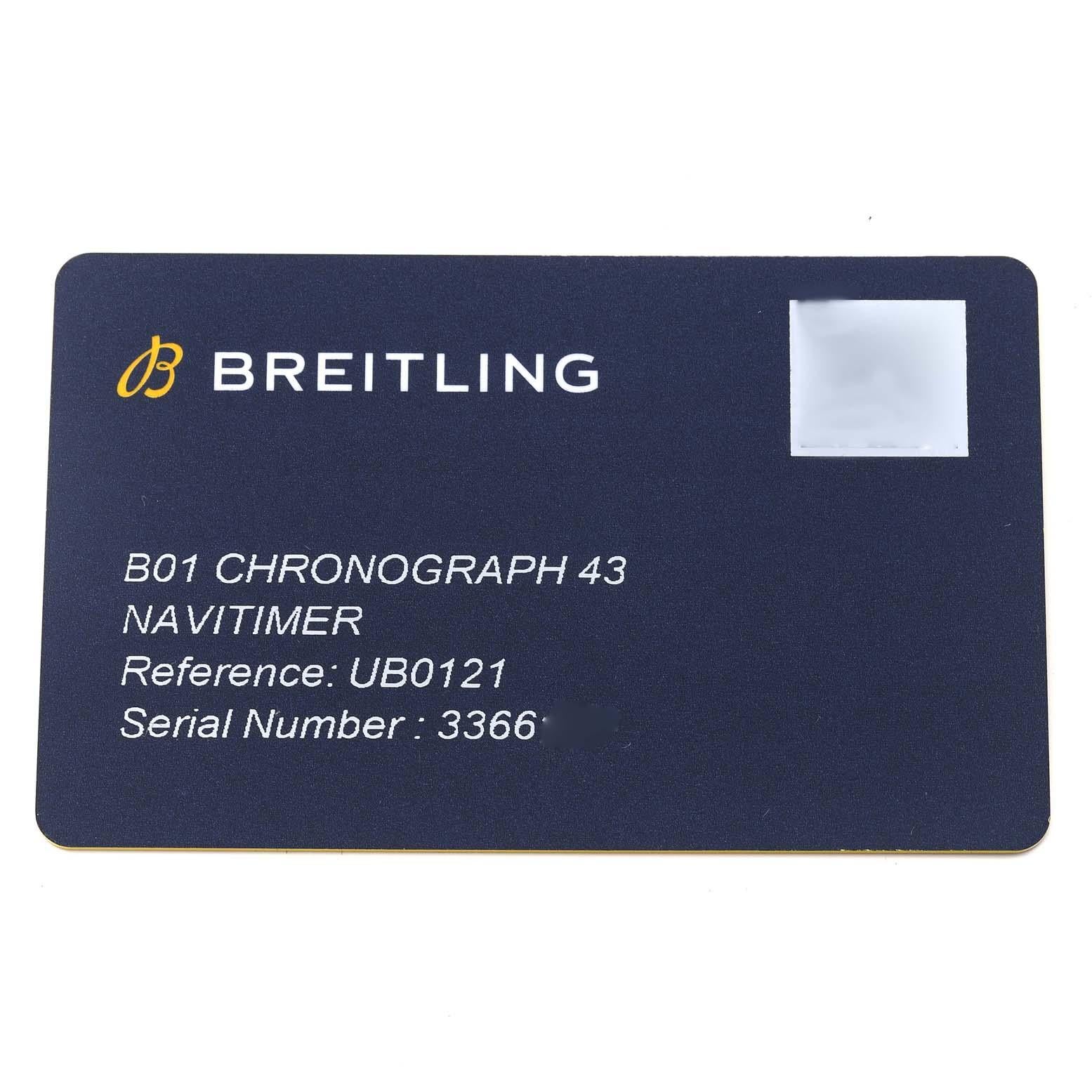 Breitling Navitimer 01 Grey Dial Steel Rose Gold Mens Watch UB0121 Unworn For Sale 4