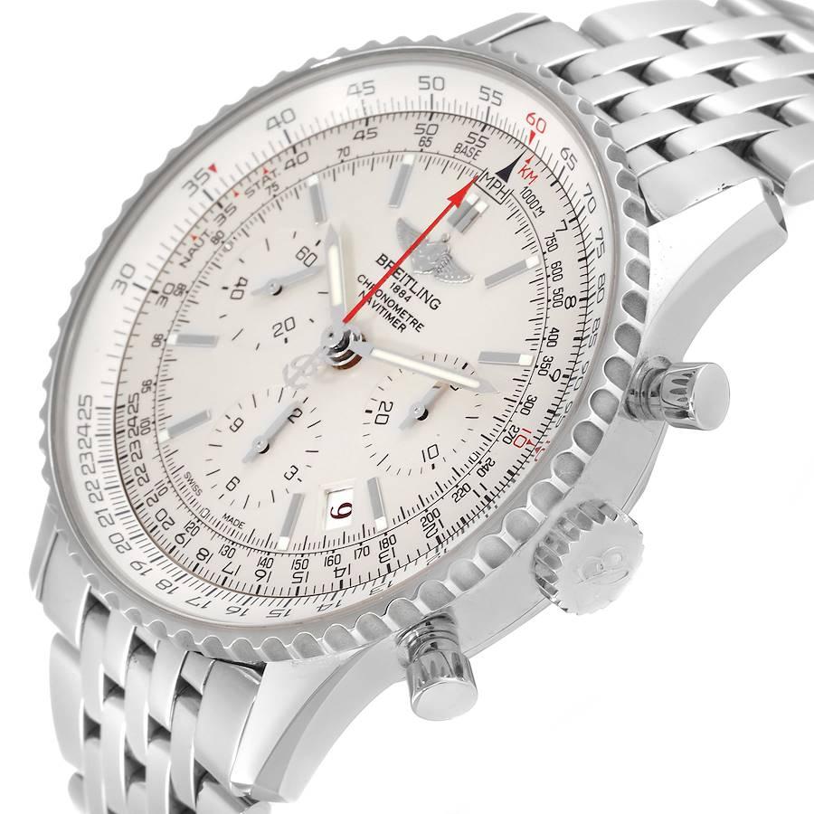 Breitling Navitimer 01 Limited Edition Silver Dial Steel Mens Watch AB0123 1