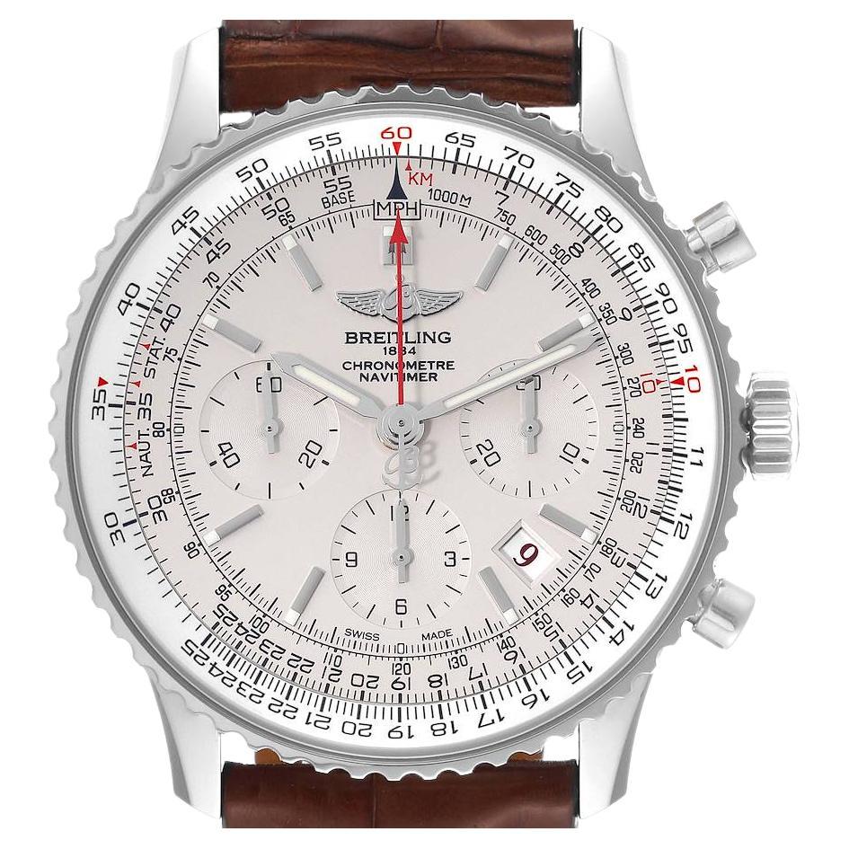 Breitling Navitimer Chronograph Silver Dial Steel Men's Watch A23322 ...