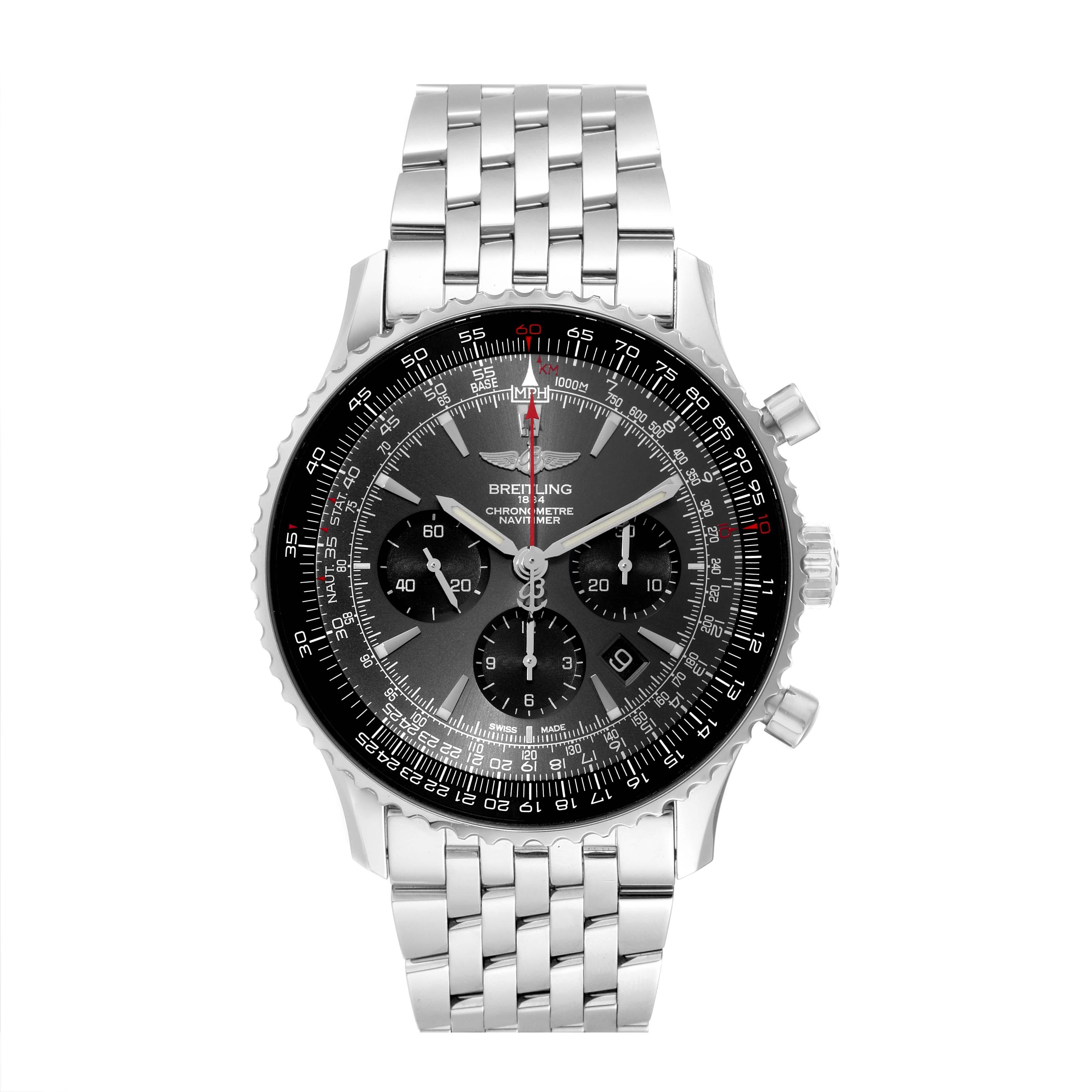 Breitling Navitimer 01 Limited Edition Steel Mens Watch AB0127 Box Card 3