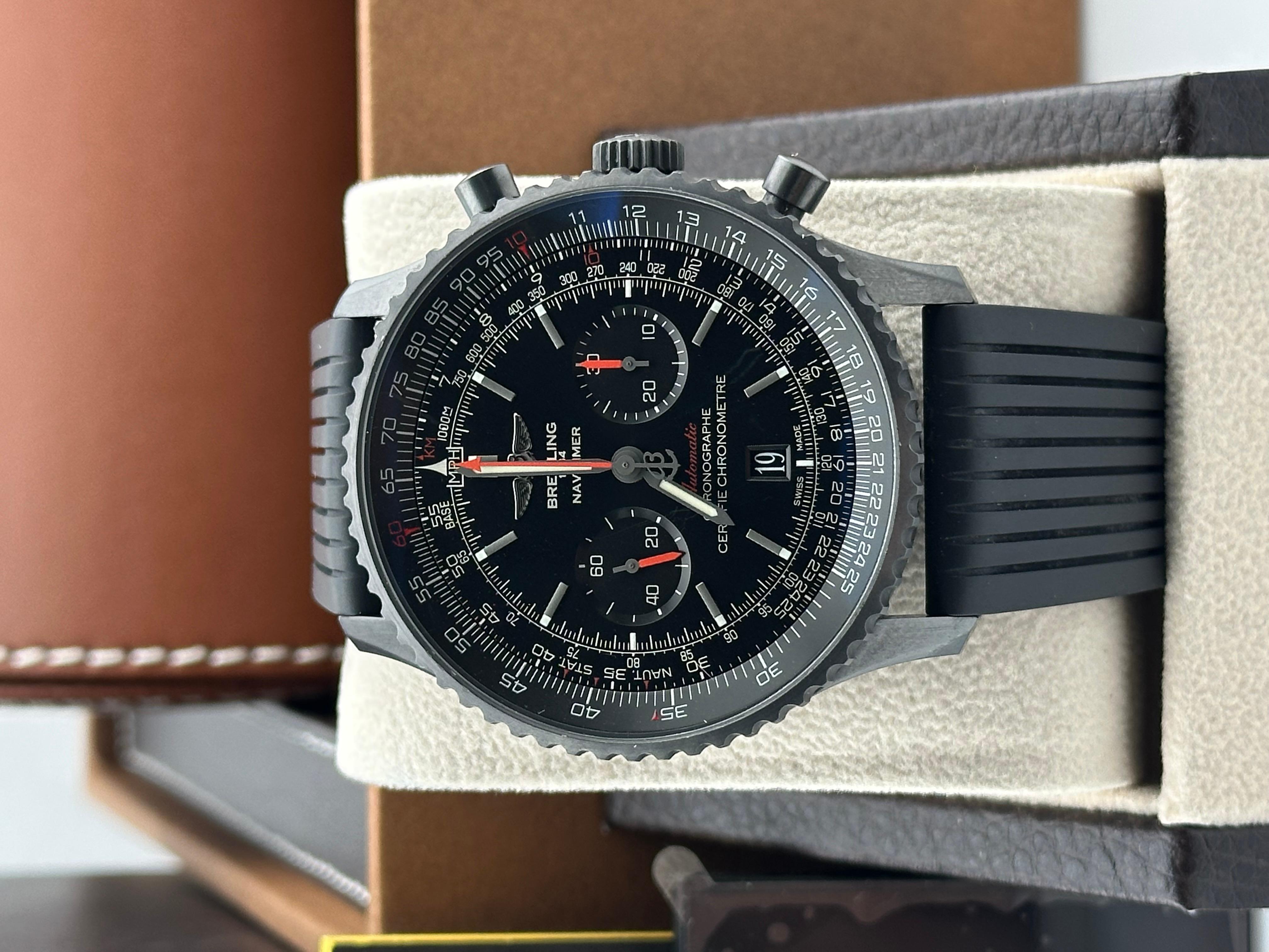 Men's Breitling Navitimer 01 MB012822 46mm Blacksteel Box Paper
