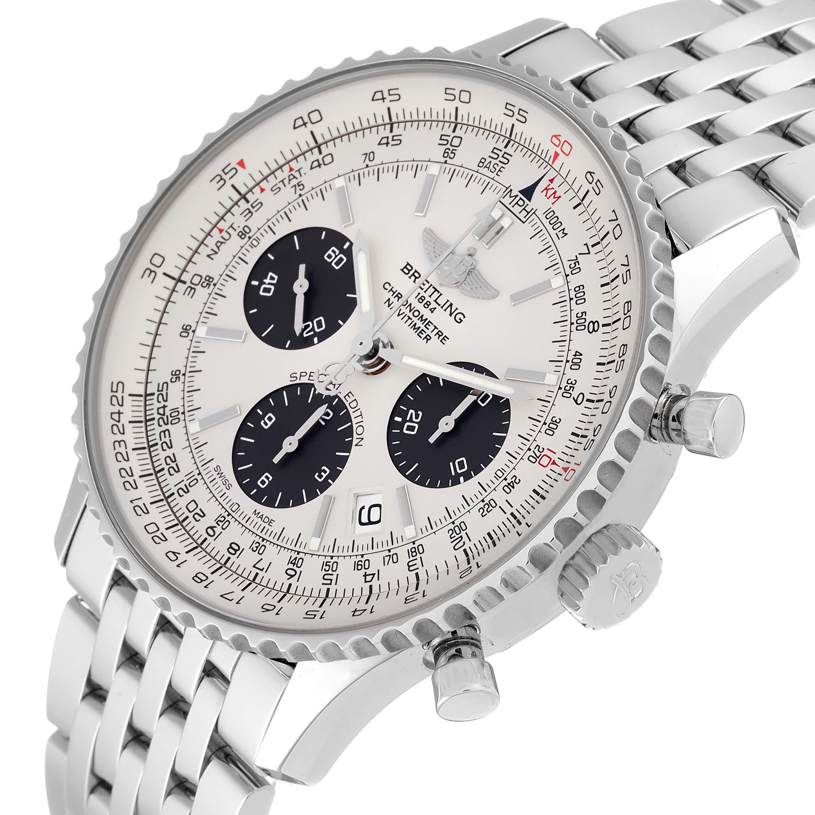 Breitling Navitimer 01 Panda Dial Automatic Steel Mens Watch AB0120 Box Card 2
