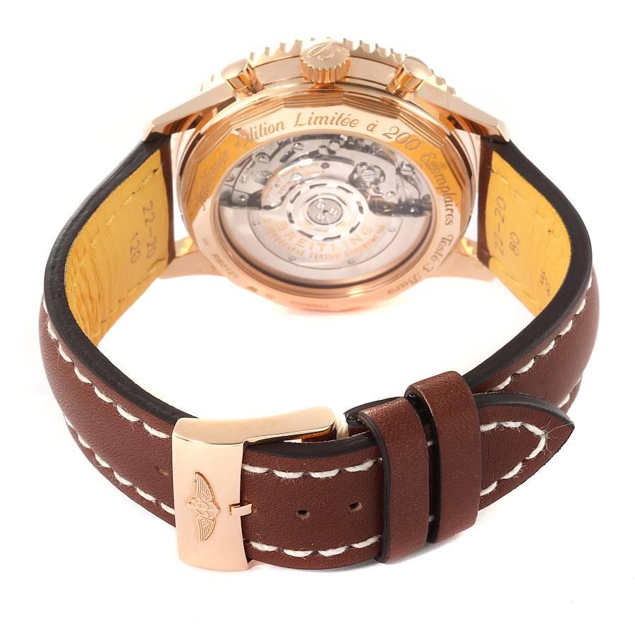 Herrenuhr RB0121 mit schwarzem Zifferblatt von Navitimer 01 aus Roségold mit Boxpapieren 5