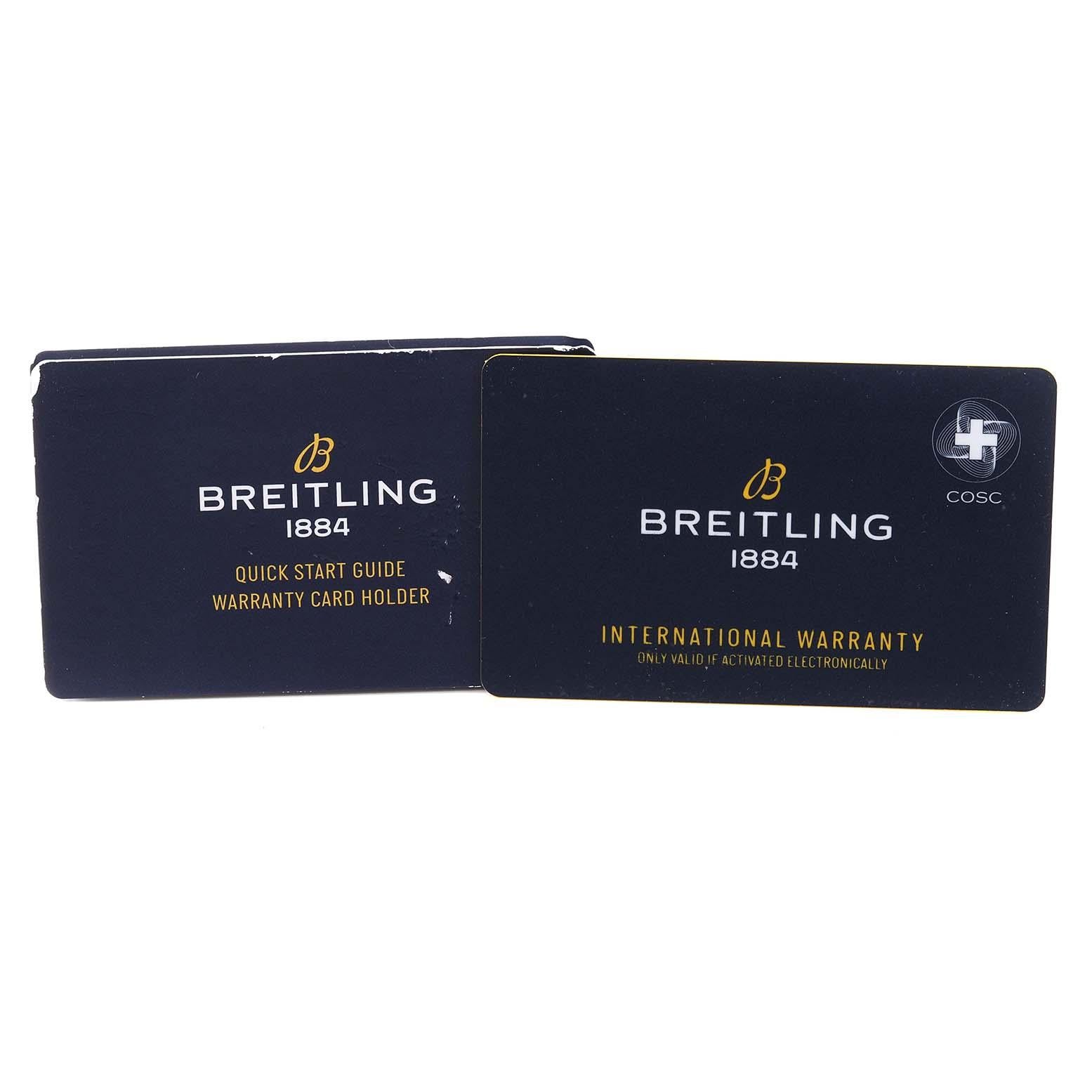 Breitling Navitimer 01 Steel Rose Gold Black Dial Mens Watch UB0127 Card 6