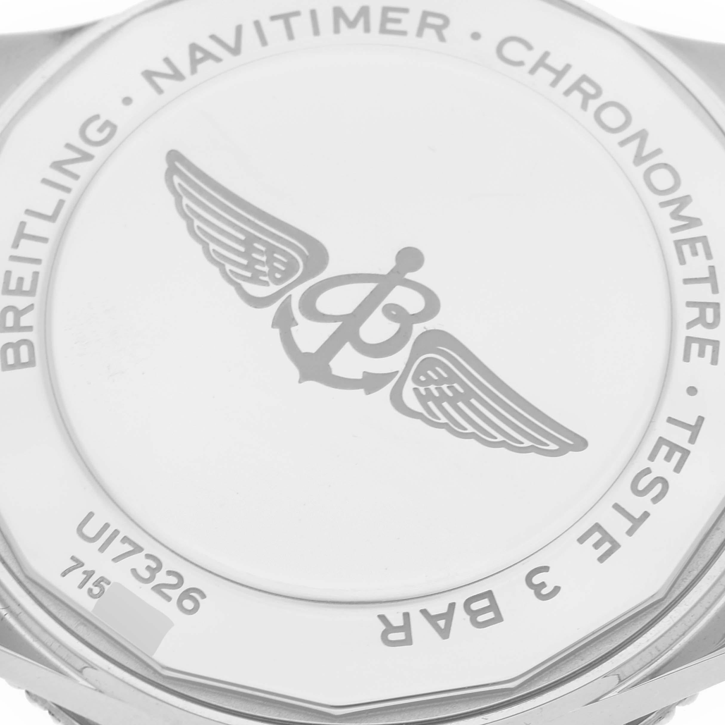 Breitling Navitimer 1 41mm Steel Rose Gold Mens Watch U17326 Box Card 1