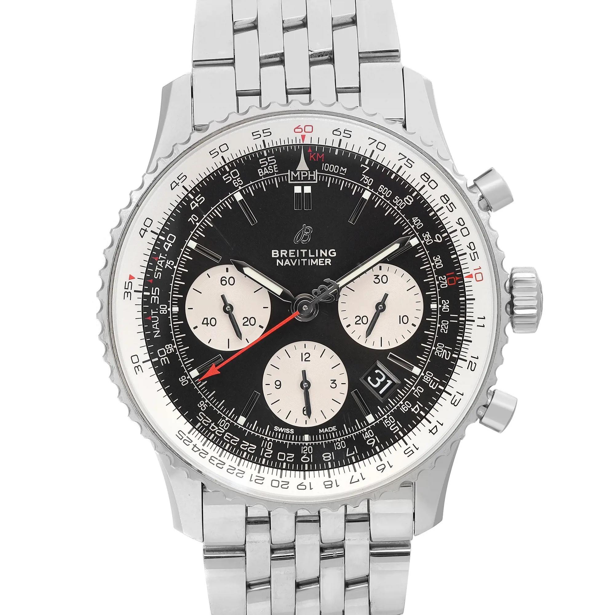Store Display Model. Comes with the original box and chronometre paper.

 Brand: Breitling  Type: Wristwatch  Department: Men  Model Number: AB0121211B1A1  Country/Region of Manufacture: Switzerland  Style: Sport  Model: Breitling Navitimer 
