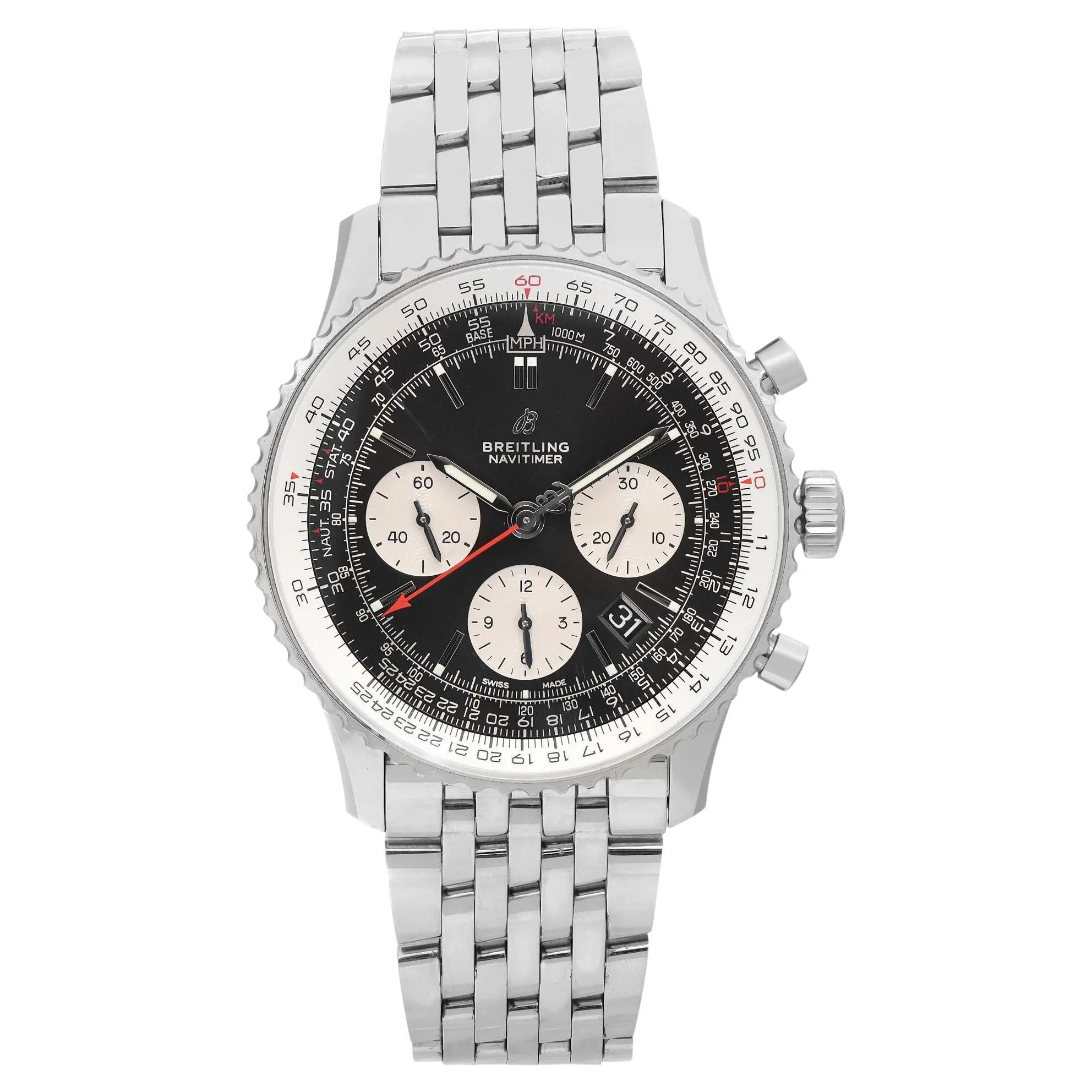 Montre Hommes Breitling Navitimer 1 43mm Steel Black Dial Automatic AB0121211B1A1
