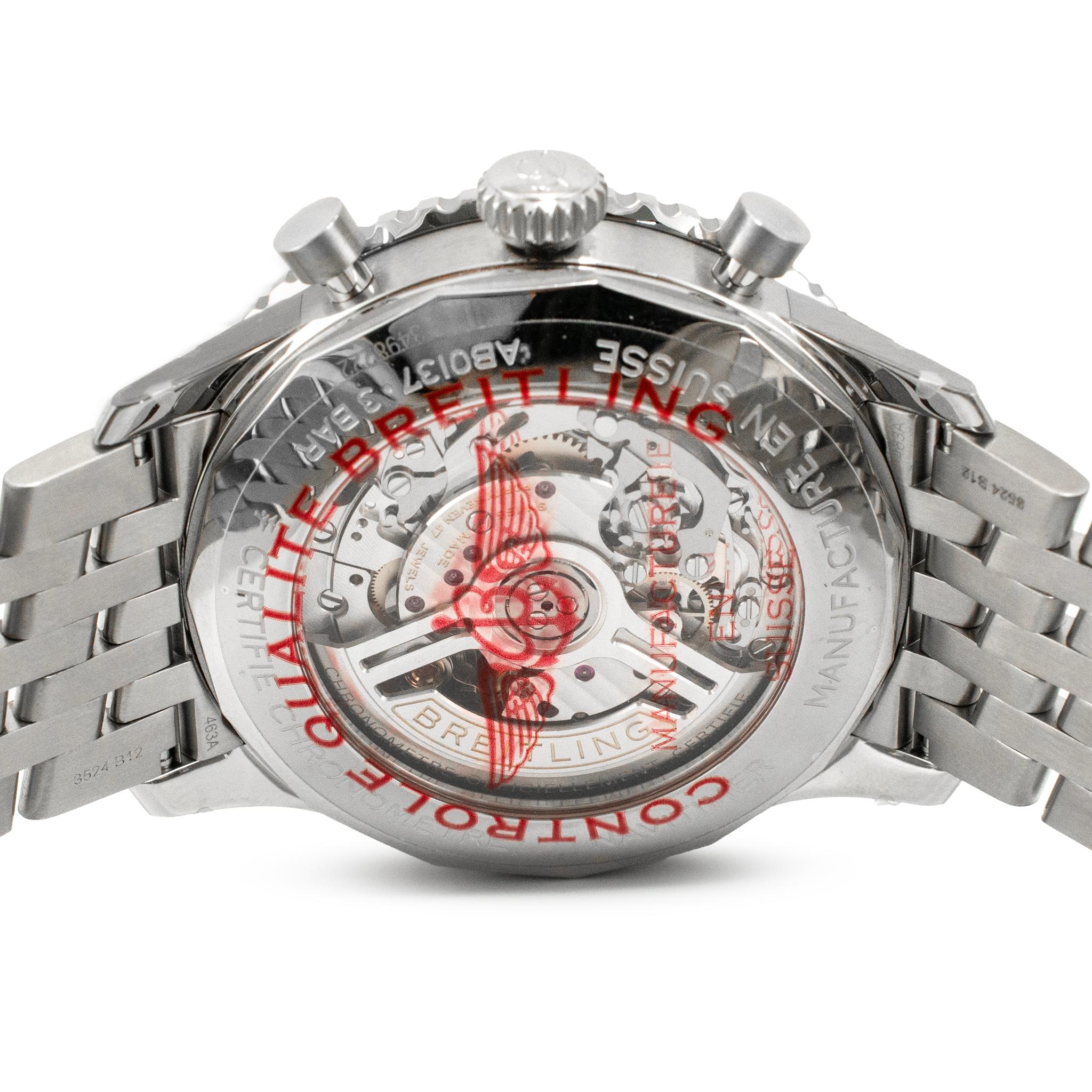 Breitling Navitimer 1 B01 46MM ab0137211c1a1 Orologio Cronografo Blu Steele in vendita 1