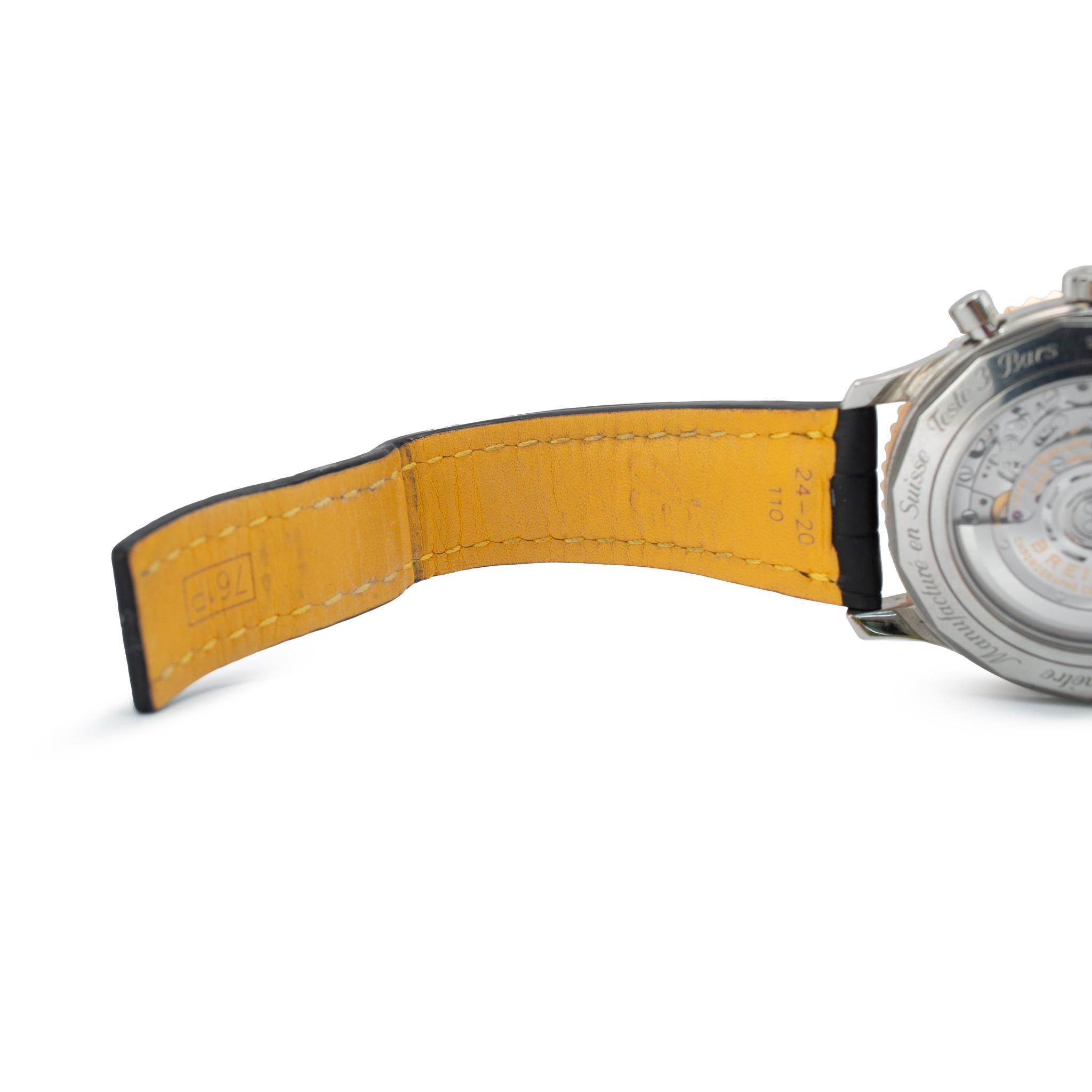 Breitling Navitimer 1 B01 Chronograph 46MM UB0127 Stahl Rose Gold Schwarz Uhr im Angebot 5