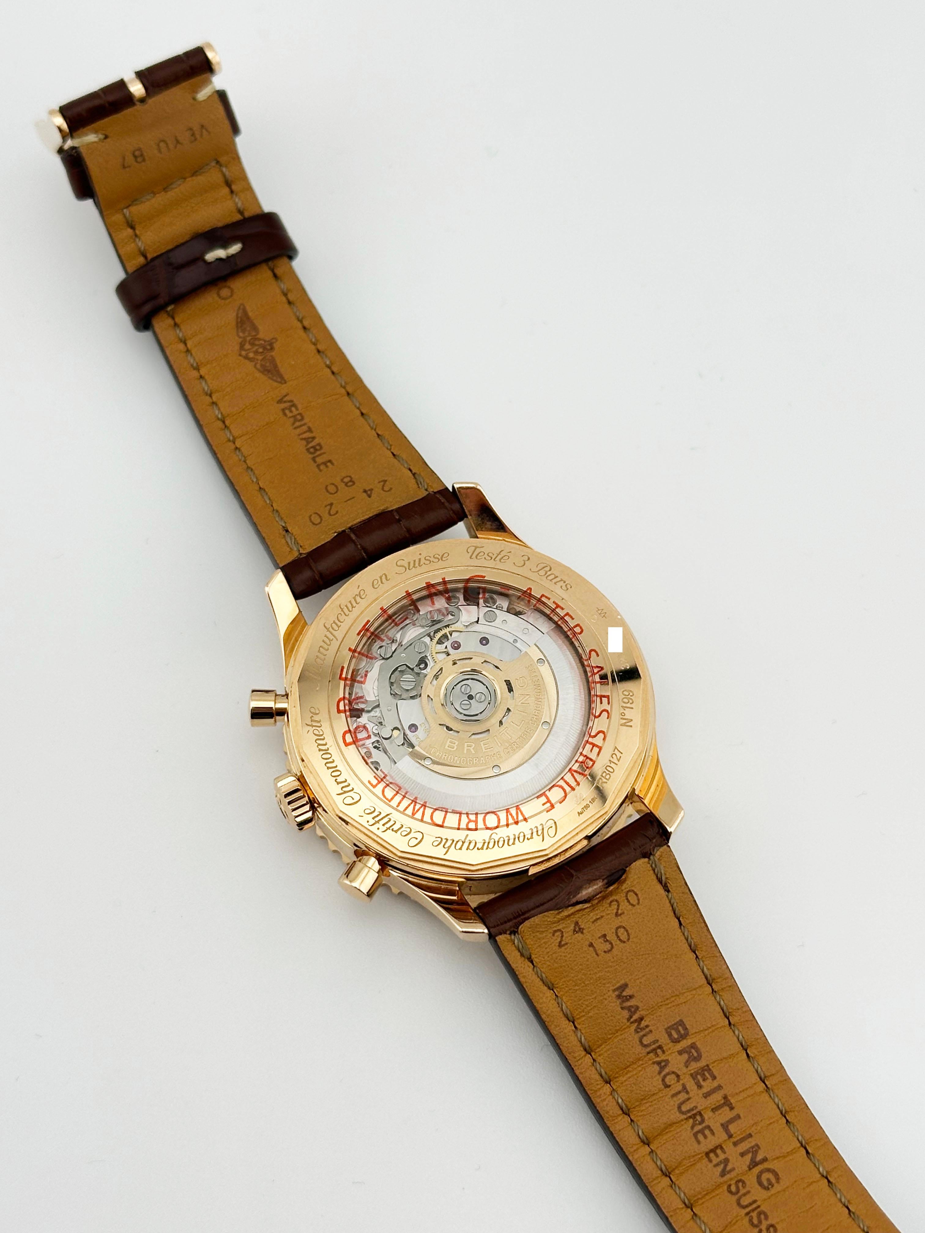 Breitling Navitimer 1 B01 Chronograph RB0127 18K Roségold Box Papier 46mm im Angebot 8