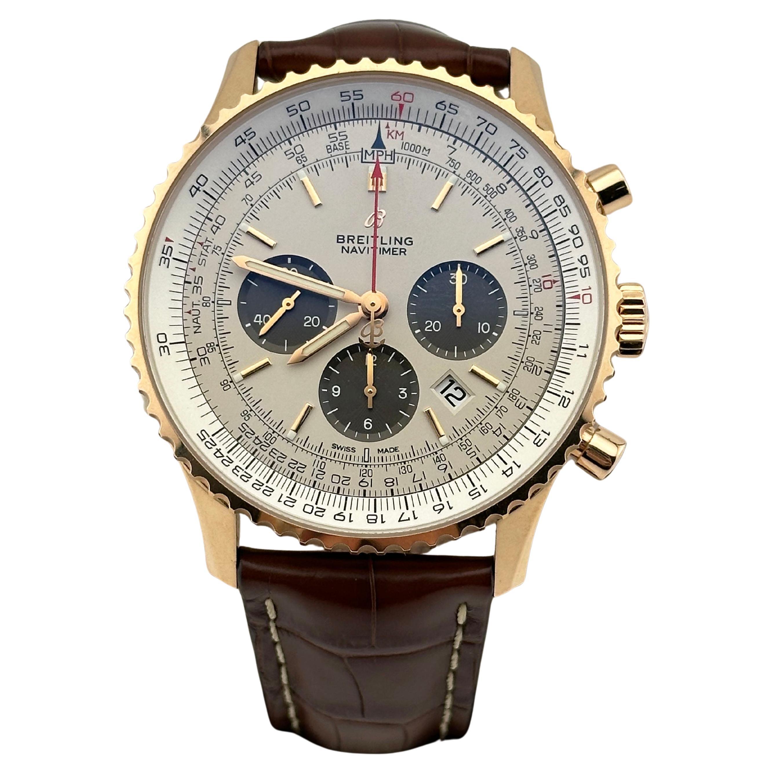 Breitling Navitimer 1 B01 Chronograph RB0127 18K Rose Gold Box Paper 46mm