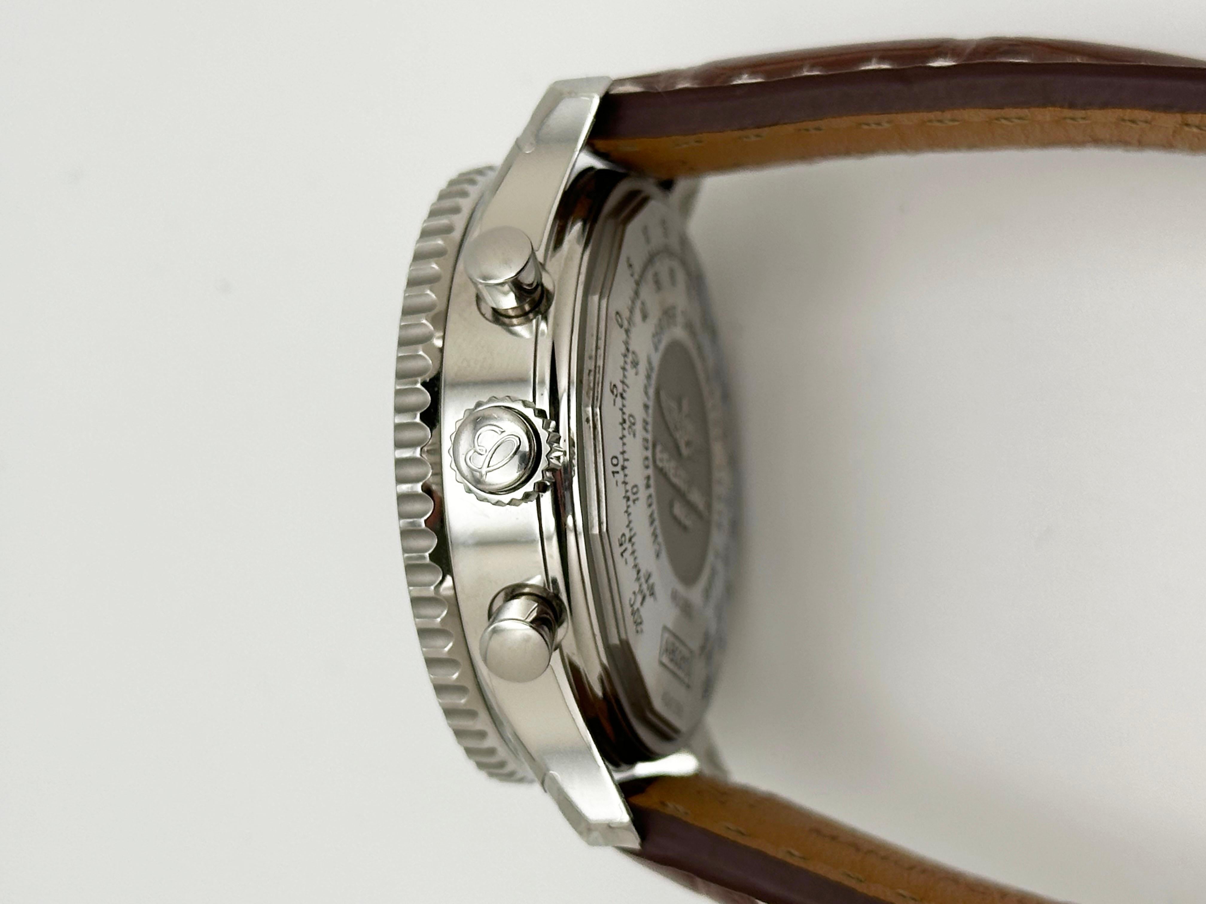 Breitling Navitimer 1 B03 AB0310 Cronografo Rattrapante Pelle Inox 45mm in vendita 4