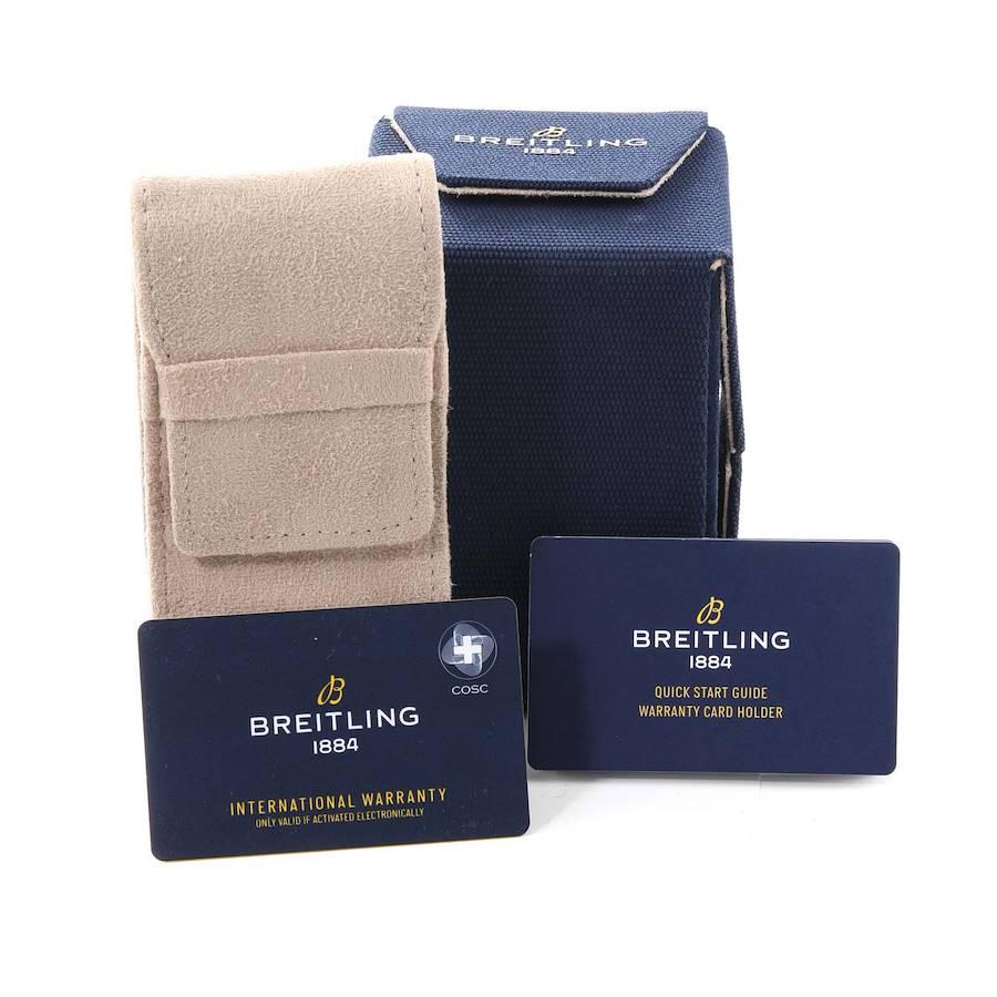 Breitling Navitimer 1 Blaue Stahl-Herrenuhr AB0121 Box Card mit MOP-Zifferblatt 5