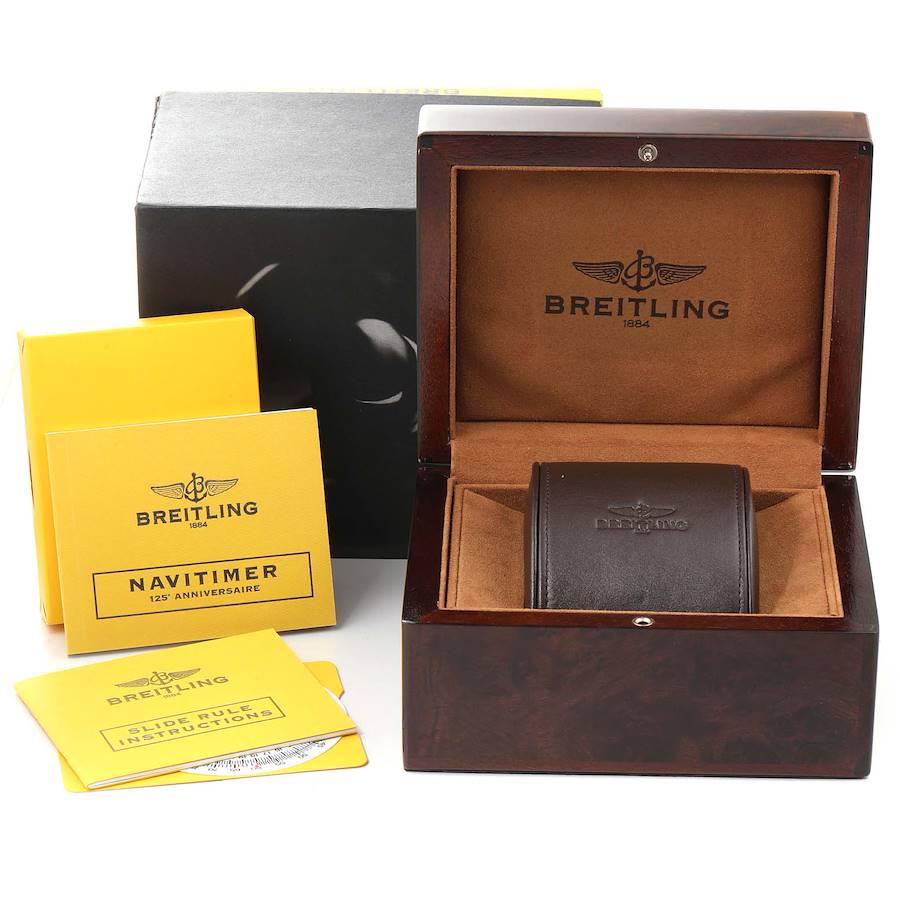 LE Breitling Navitimer 125. Jahrestag LE Herrenuhr A26322 Box Papiere im Angebot 8