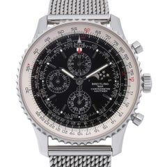 Breitling Navitimer 1461 GMT Steel Moonphase Black Dial Watch A1938021/BD20