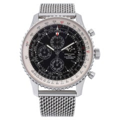 Breitling Navitimer 1461 GMT Steel Moonphase Black Dial Watch A1938021/BD20