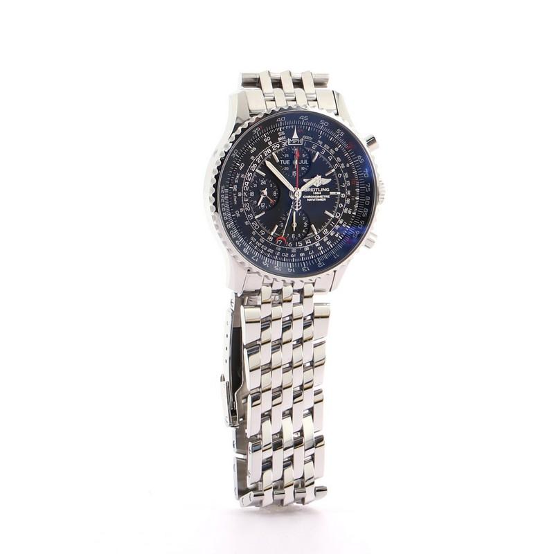 Condition: Very good. Moderate scratches on case back, buckle and band, small marks on case back.
Accessories: No Accessories
Measurements: Case Size/Width: 46mm, Watch Height: 15mm, Band Width: 21mm, Wrist circumference: 10