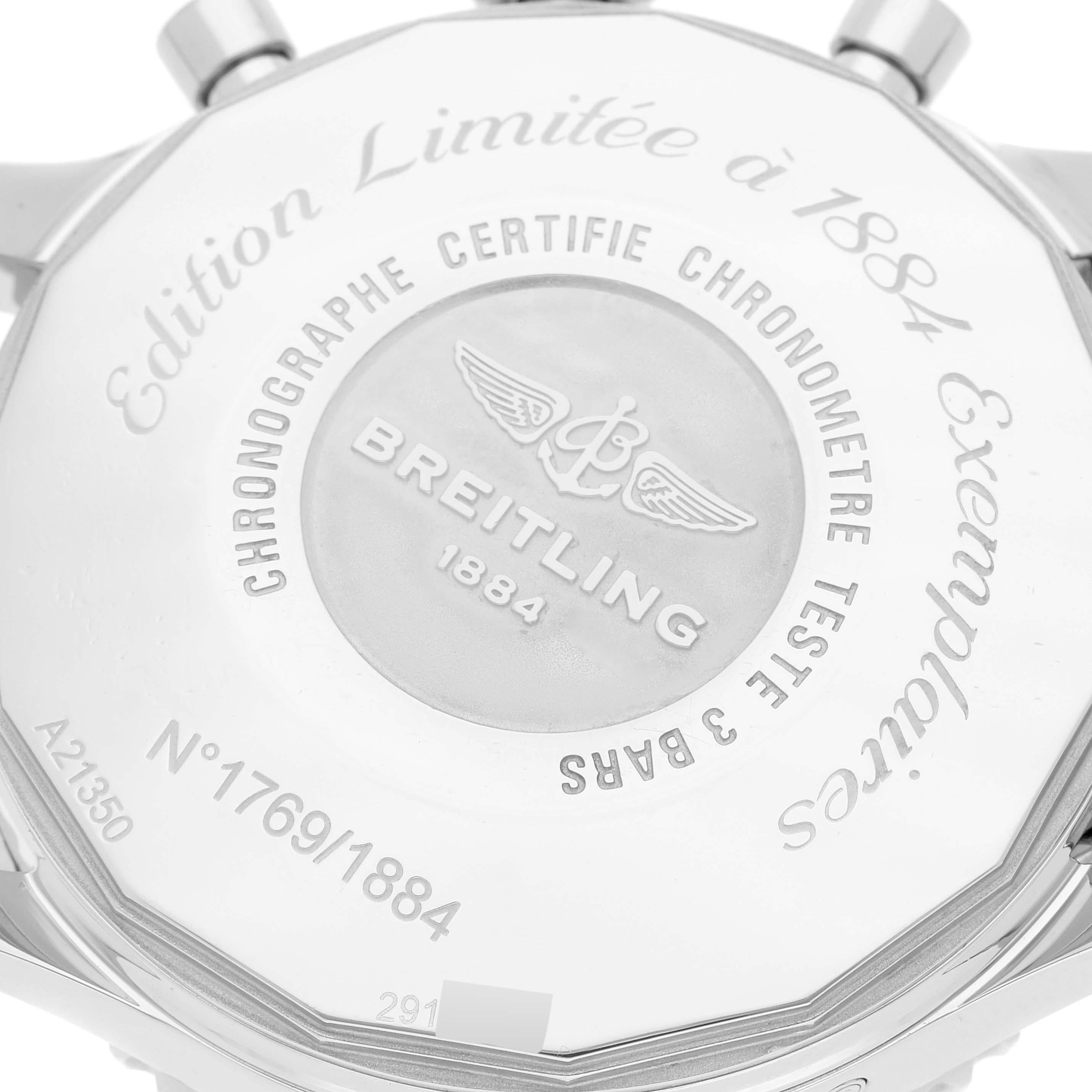 Breitling Navitimer 1884 Edizione Limitata Orologio da Uomo in Acciaio A21350 Scheda Scatola in vendita 1