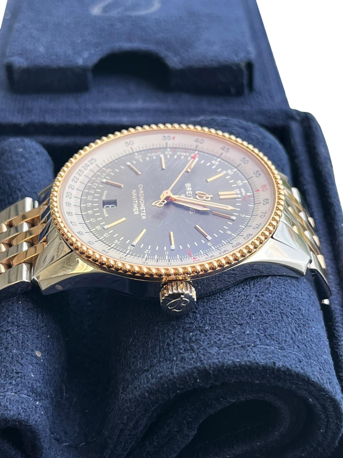 Breitling Navitimer Steel and 18k Red Gold Anthracite Dial ...