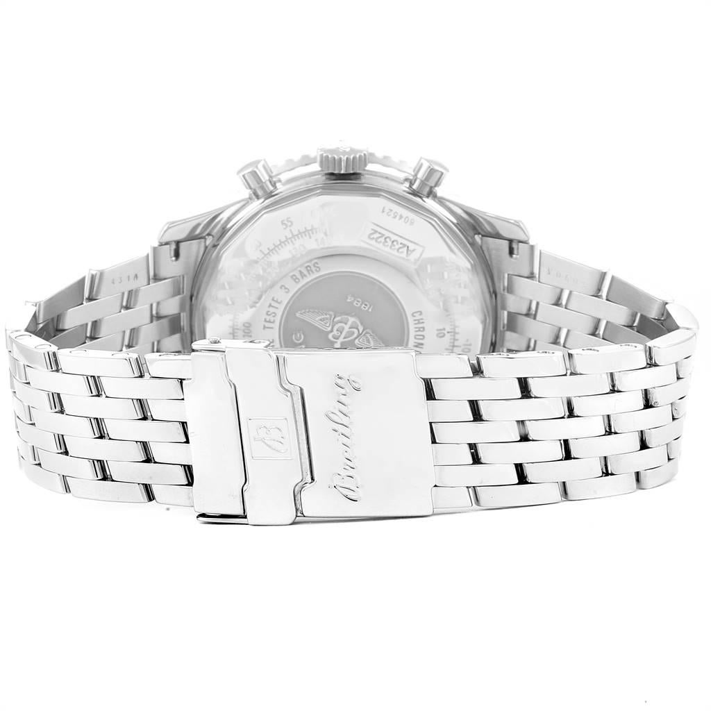 Breitling Navitimer Blue Baton Dial Steel Men's Watch A23322 Papers For Sale 4