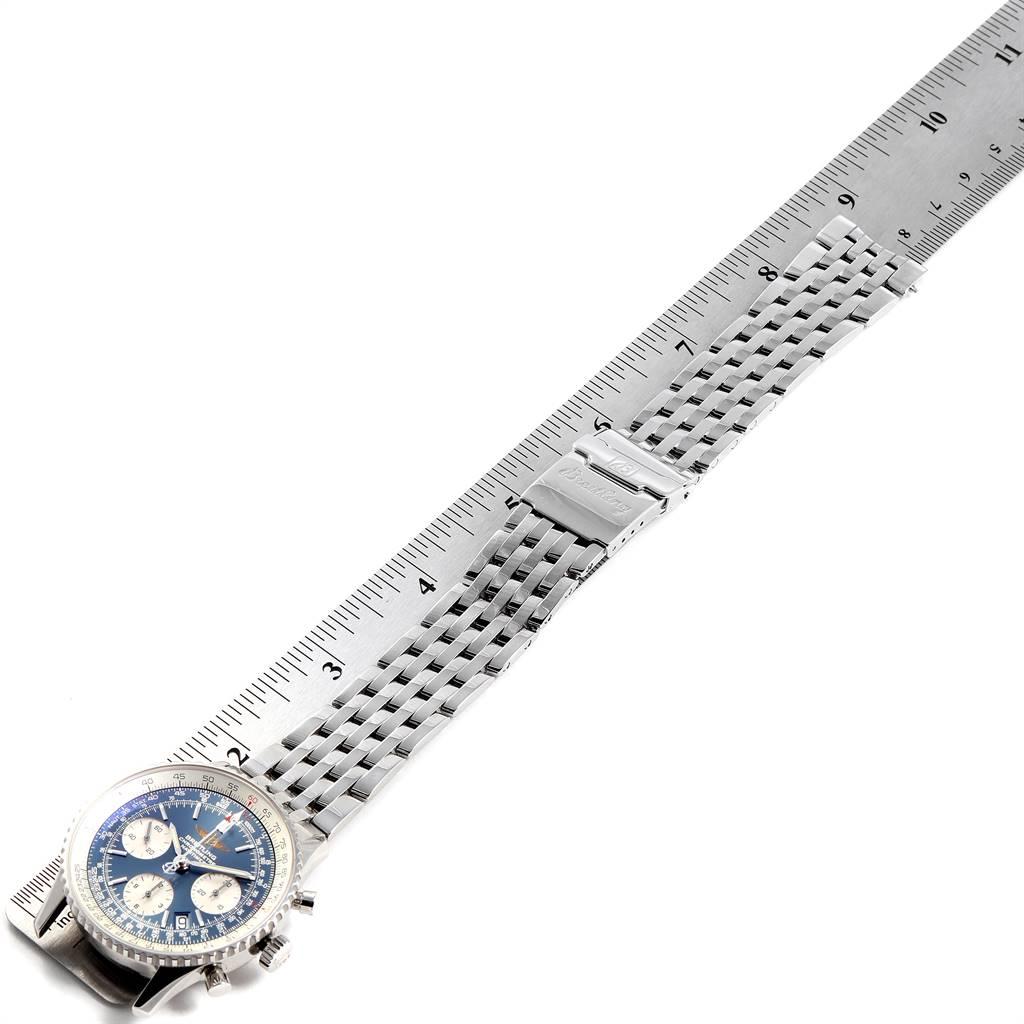 Breitling Navitimer Blue Baton Dial Steel Men's Watch A23322 Papers For Sale 5