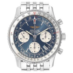 Breitling Navitimer Blue Baton Dial Steel Men's Watch A23322 Papers