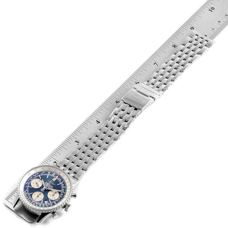 Breitling Navitimer Blaues Zifferblatt Chronograph Stahl-Herrenuhr A23322 im Angebot 2