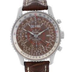 Breitling Navitimer Montbrillant Datora Steel Brown Automatic Watch A21330