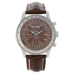 Used Breitling Navitimer Montbrillant Datora Steel Brown Automatic Watch A21330