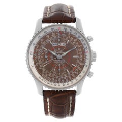 Breitling Navitimer Montbrillant Datora Stahl Braun Automatikuhr A21330