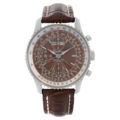 Breitling Montre automatique Datora Montbrillant marron en acier Breitling Navitimer A21330