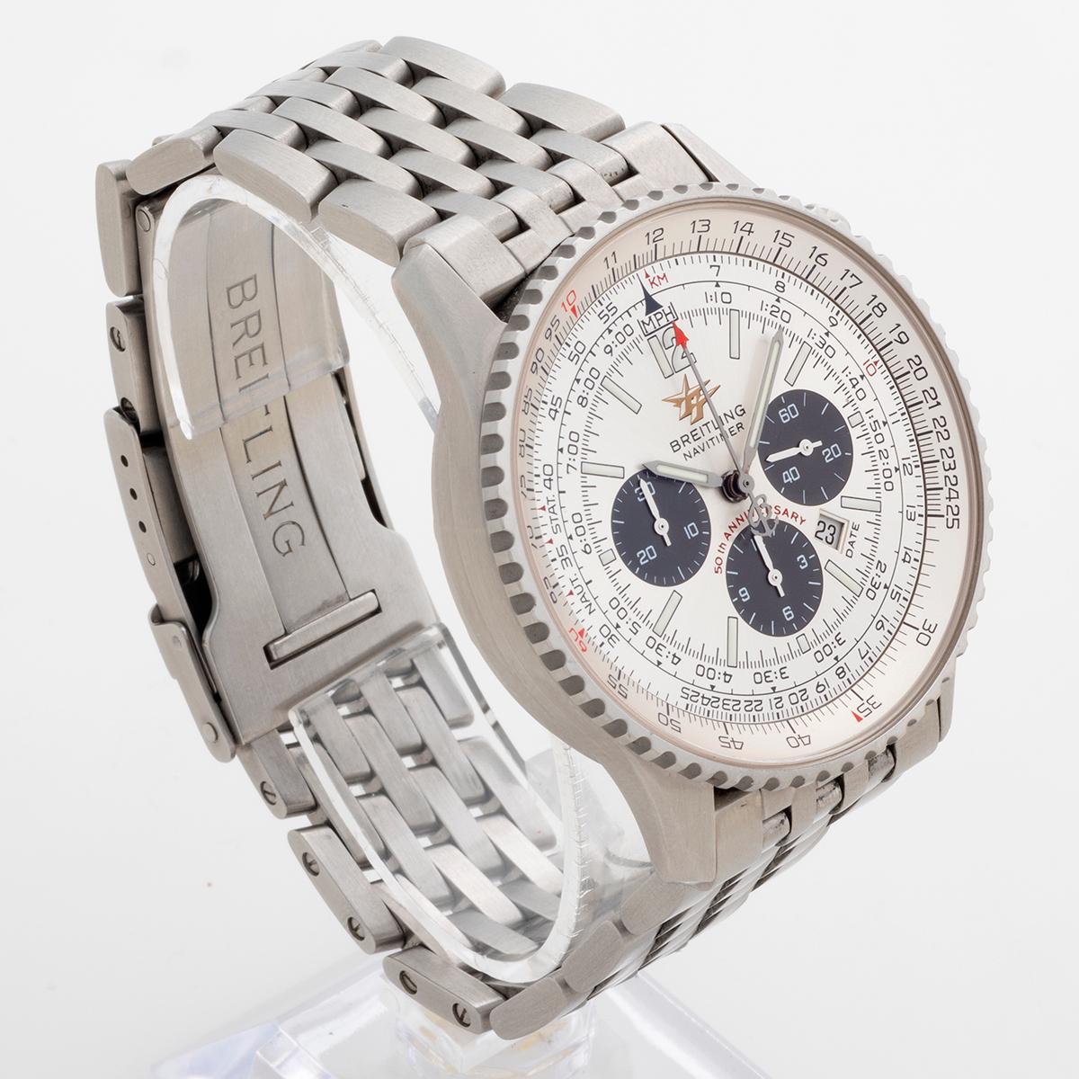 Breitling Navitimer 50 Yrs Anniversary A41322. B&P's. Outstanding Condition In Excellent Condition In Canterbury, GB