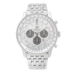 Breitling Navitimer 50th Anniversary Steel Silver Dial Mens Watch A41322