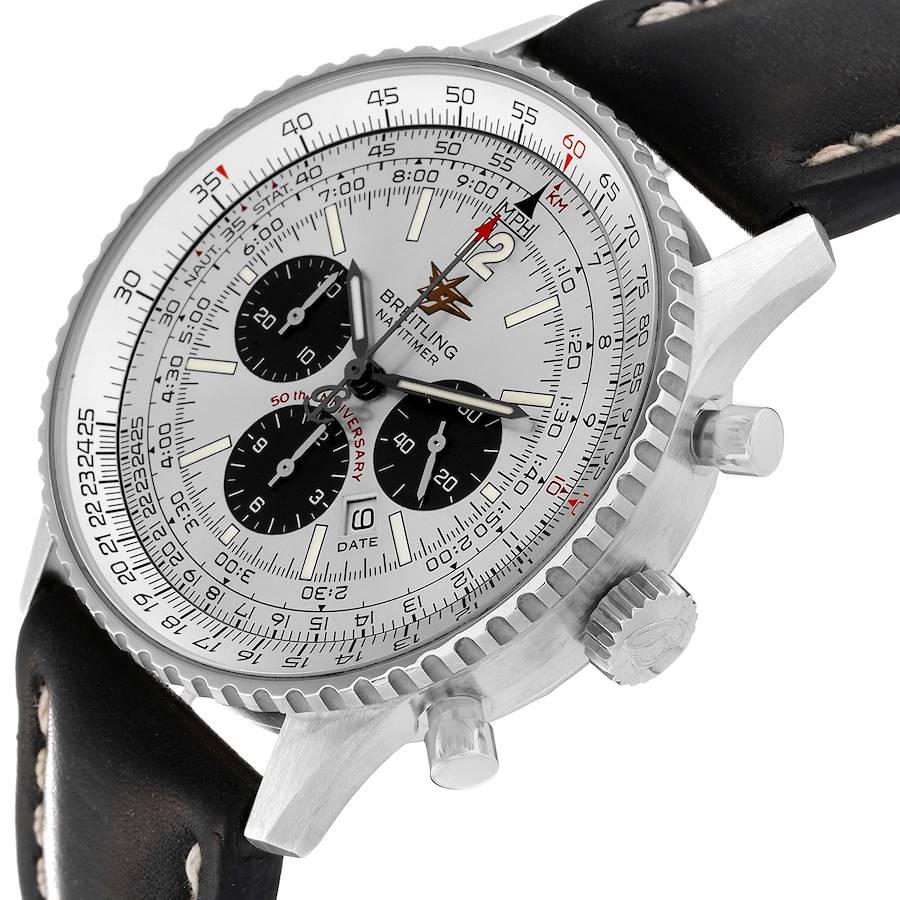 Men's Breitling Navitimer 50th Anniversary Silver Dial Mens Watch A41322