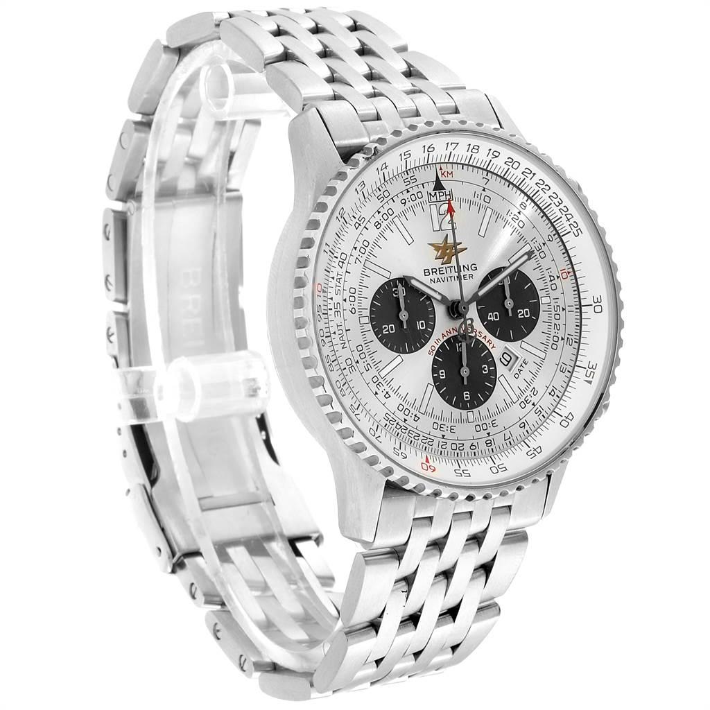 Breitling Navitimer 50th Anniversary Silver Dial Men's Watch A41322 2