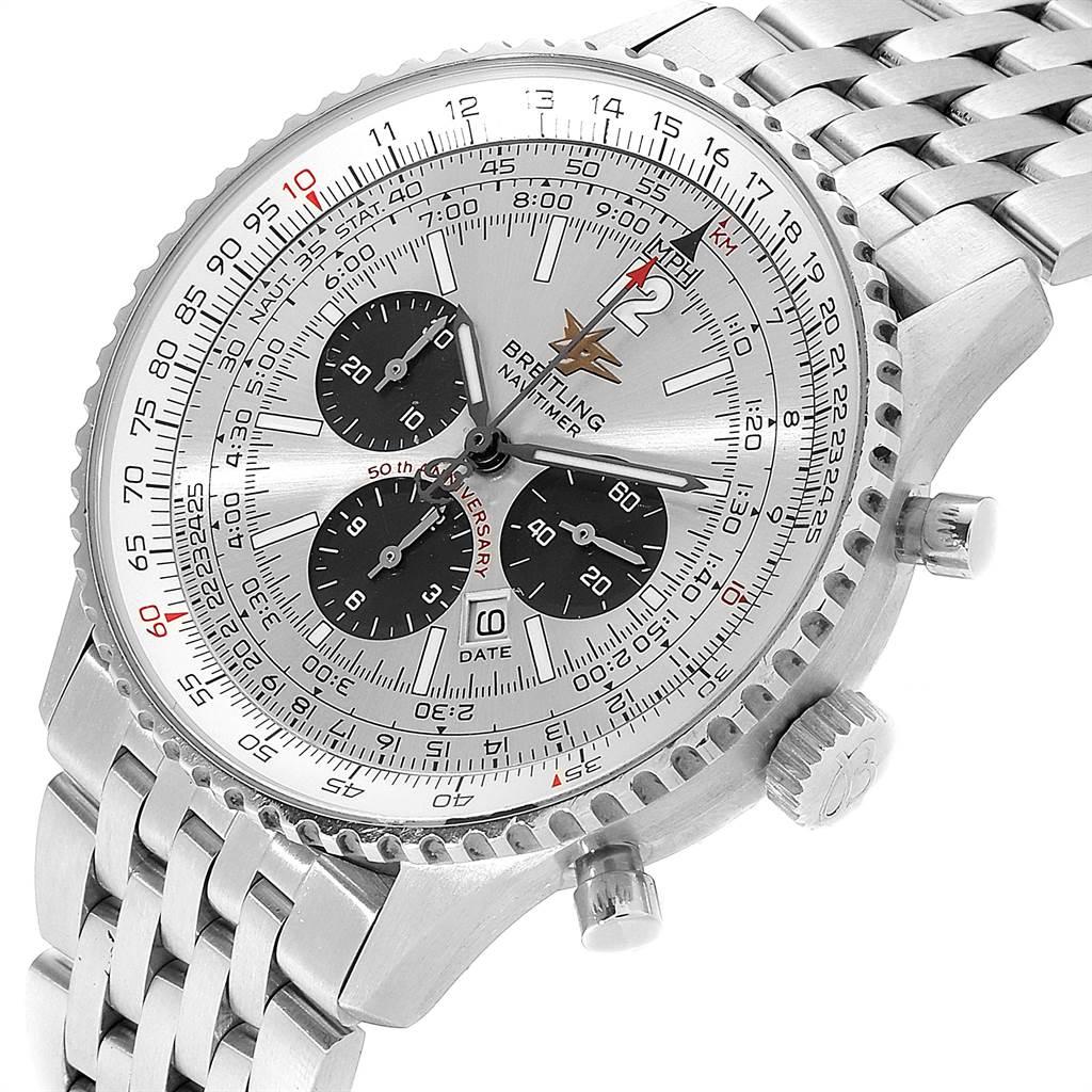 Breitling Navitimer 50th Anniversary Silver Dial Men's Watch A41322 3