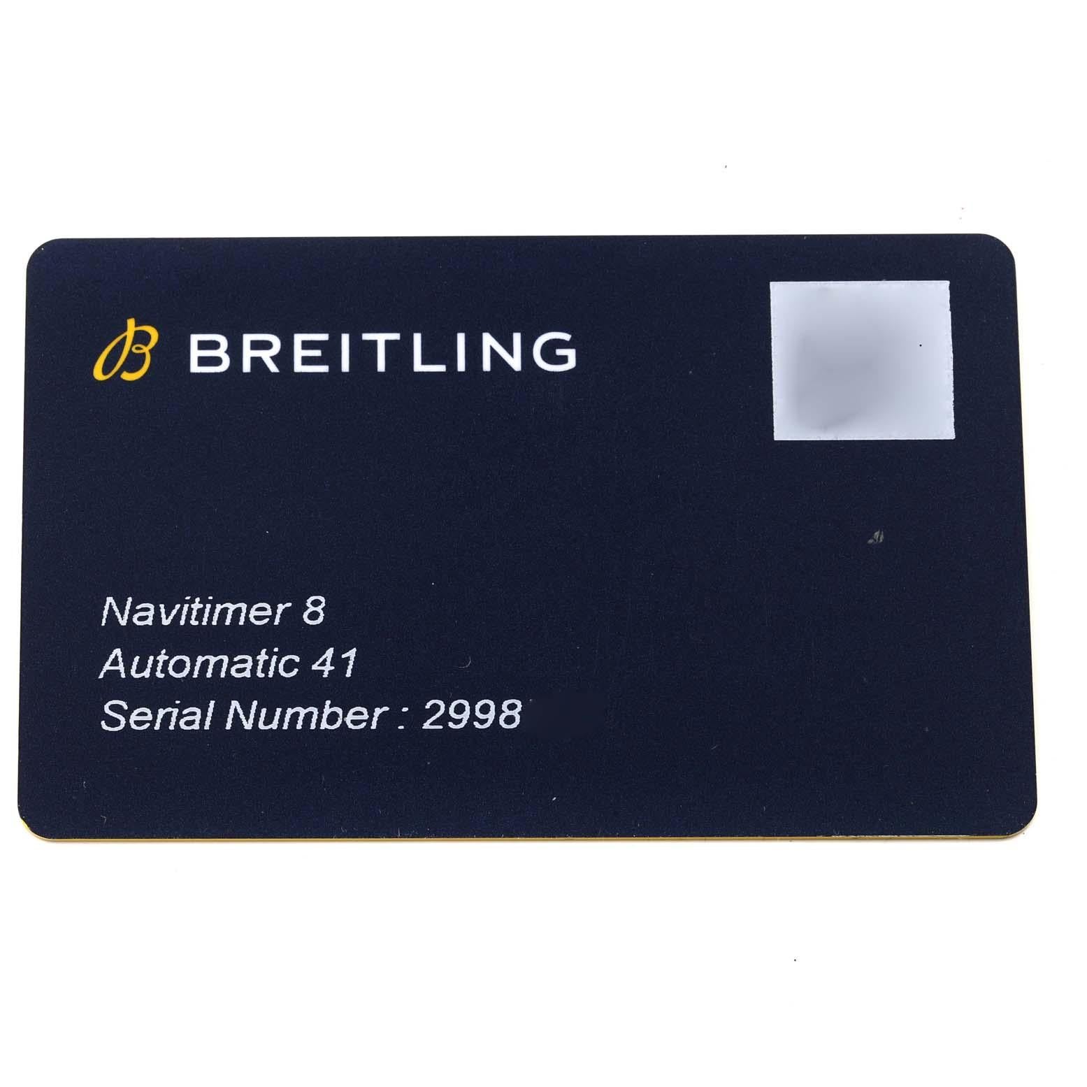Breitling Navitimer 8 Chronograph 41 DLC Stahl Herrenuhr M17314 Ungetragen im Angebot 6