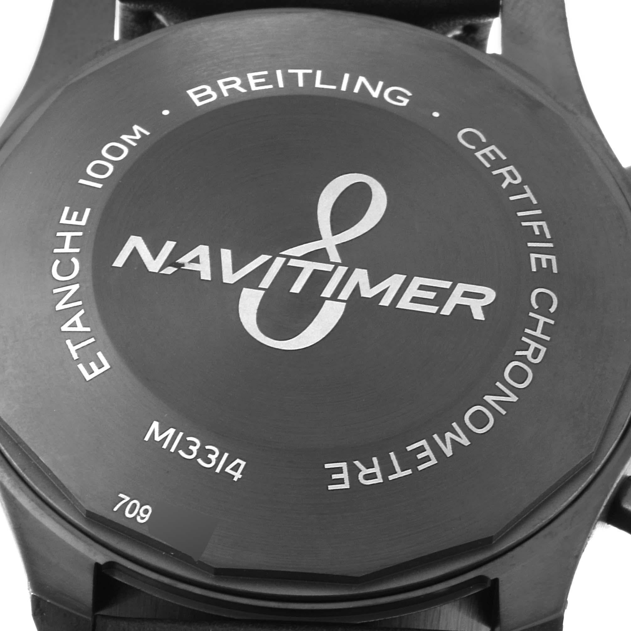 Breitling Navitimer 8 Chronograph 43 DLC Steel Mens Watch M13314 Unworn For Sale 1