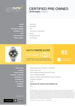 Breitling Navitimer 806, Black Dial, Certified and Warranty