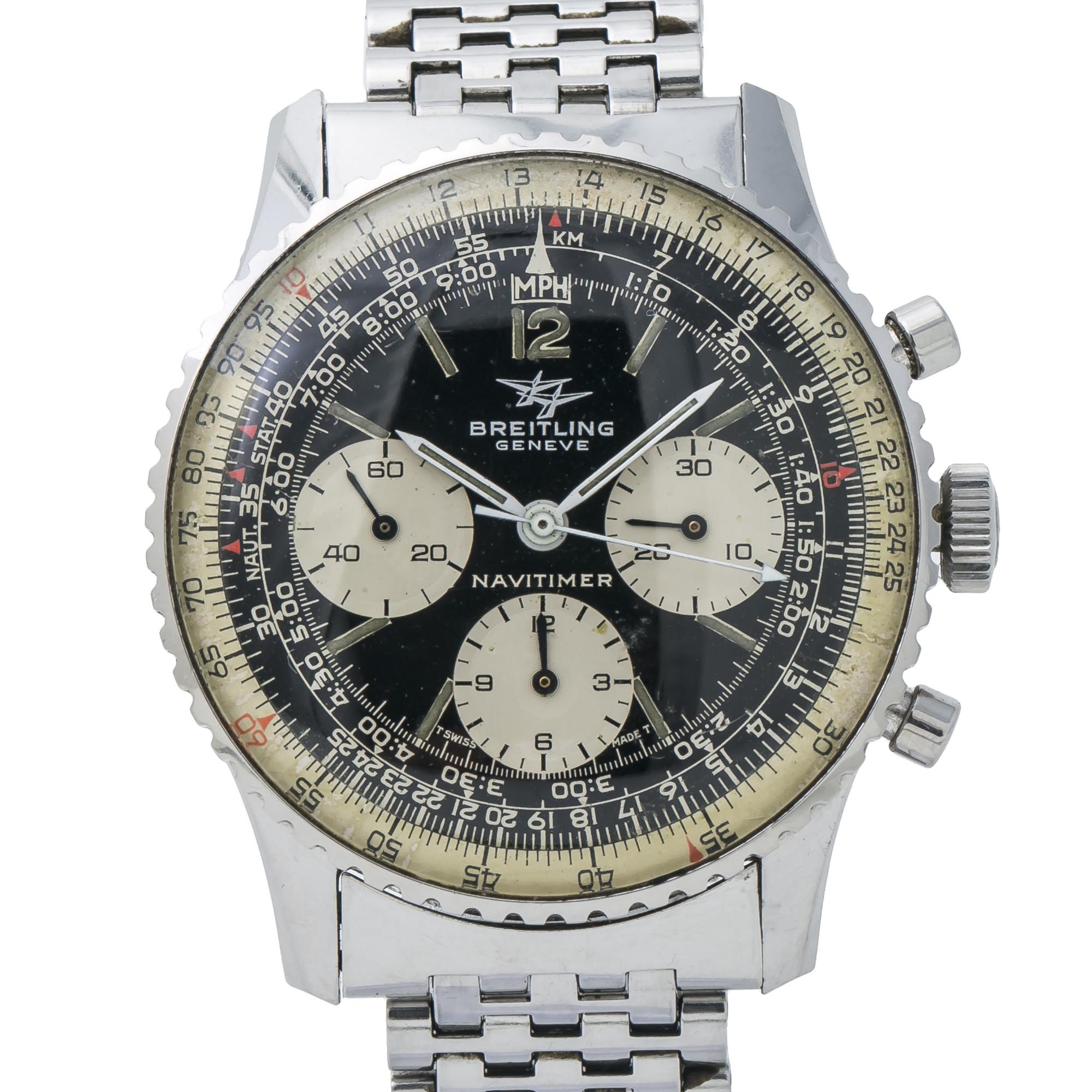 Contemporary Breitling Navitimer 806, Black Dial, Certified and Warranty For Sale