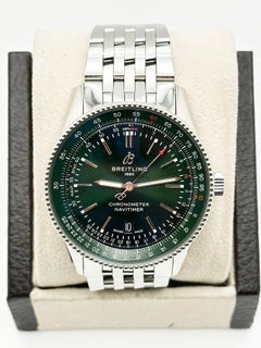 Breitling Navitimer A17326 Green Dial Stainless Steel Box Paper 41mm