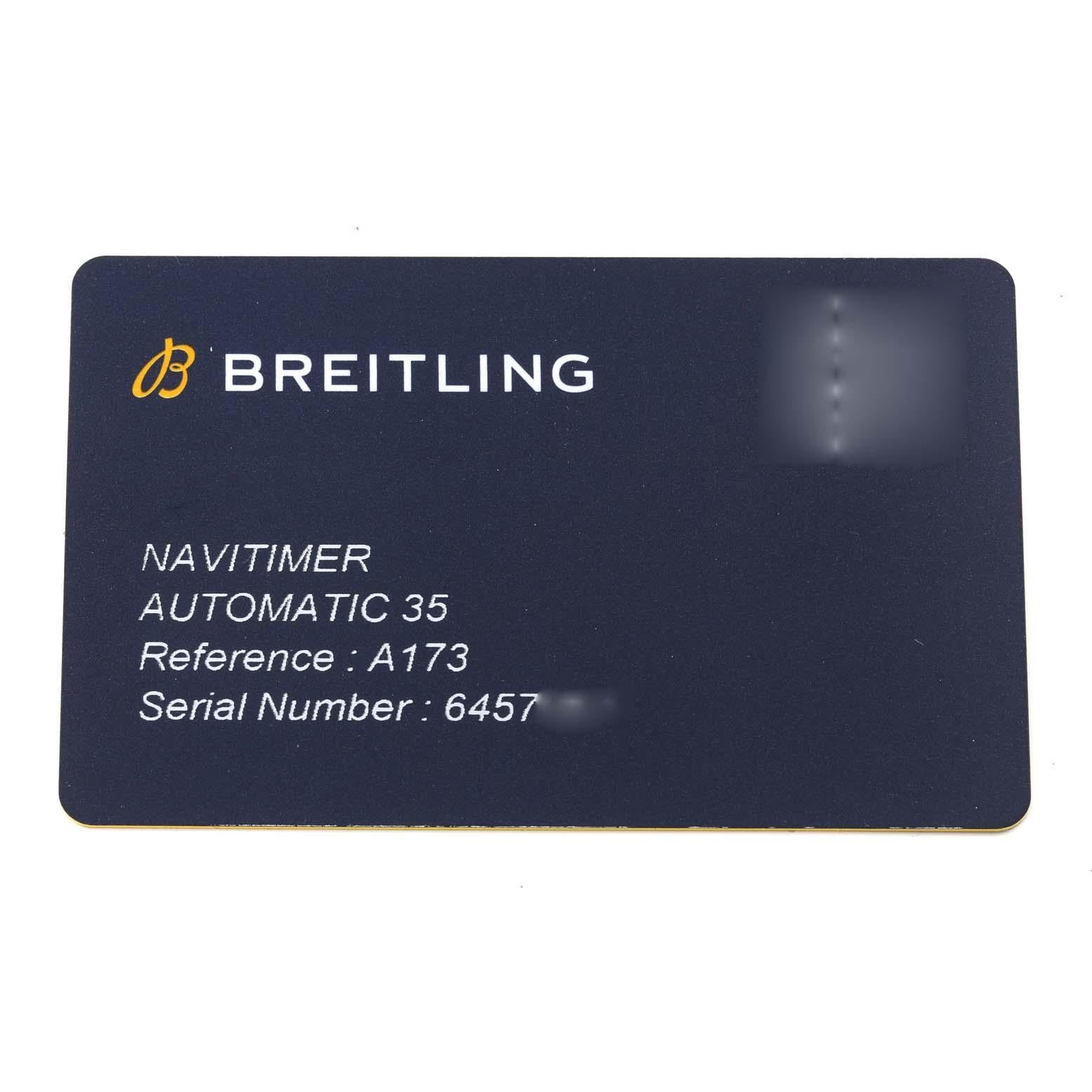Breitling Navitimer Automatic 35 Salmon Dial Steel Ladies Watch A17395 Unworn 4