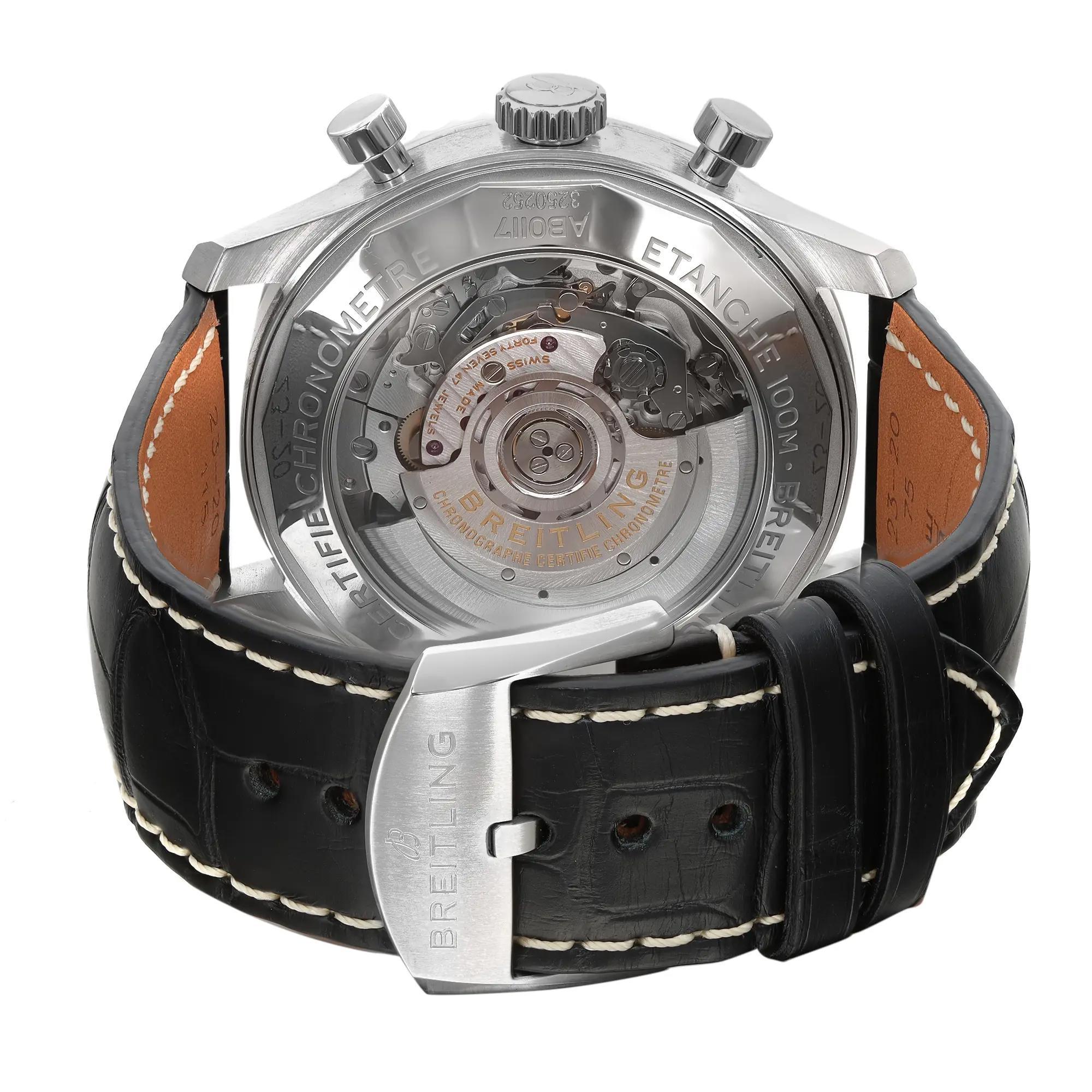 Breitling Navitimer Aviator 8 Steel Black Dial Automatic Watch AB0117131B1 1